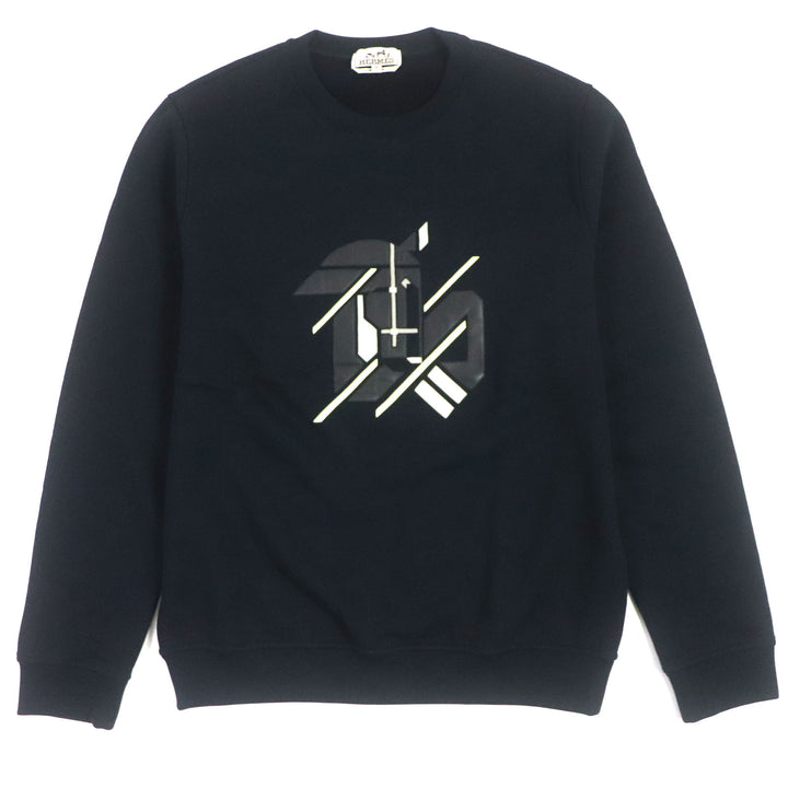 Discounted Excellent HERMES pullover Chevaux Symetrie Navy cotton mens M