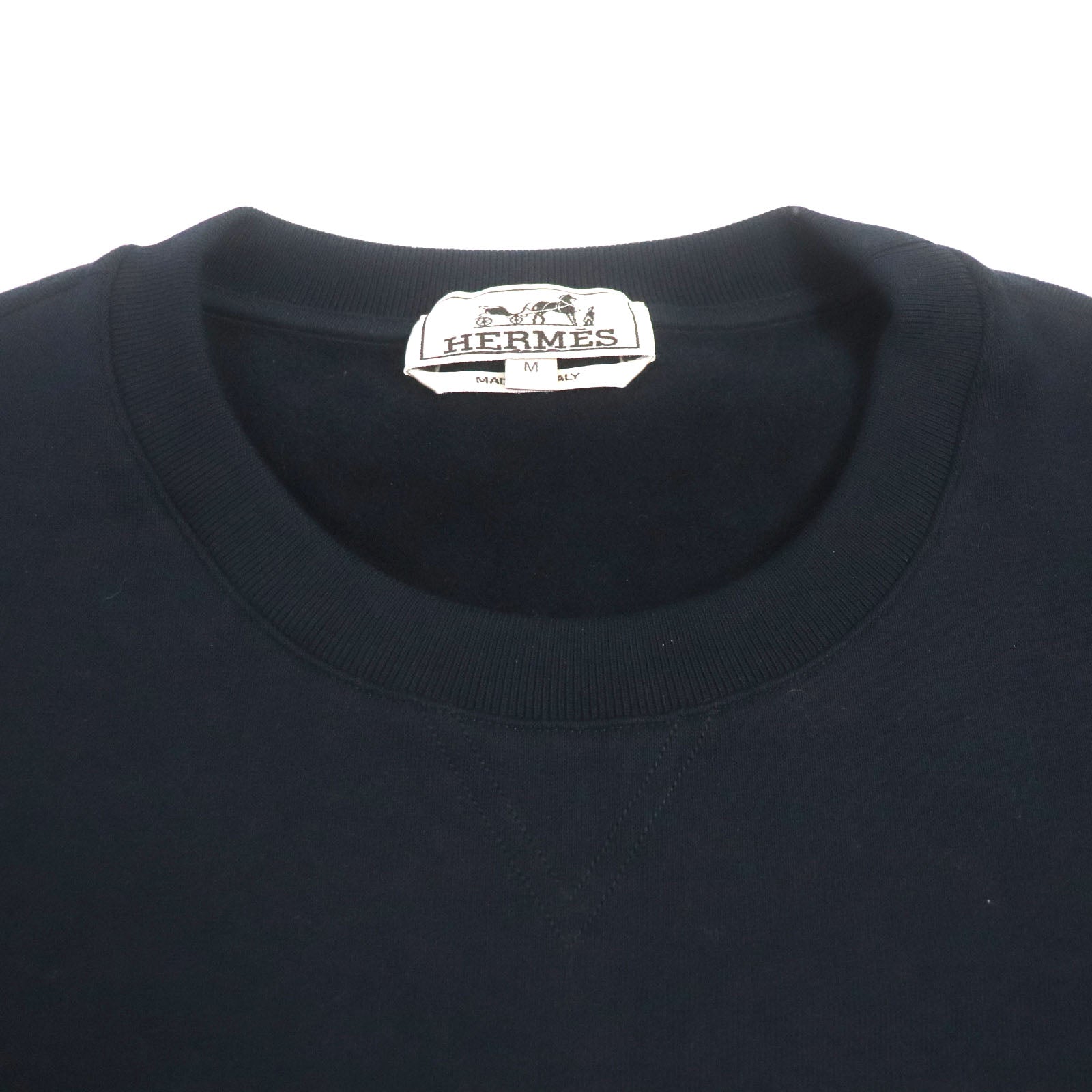 Discounted Excellent HERMES pullover Chevaux Symetrie Navy cotton