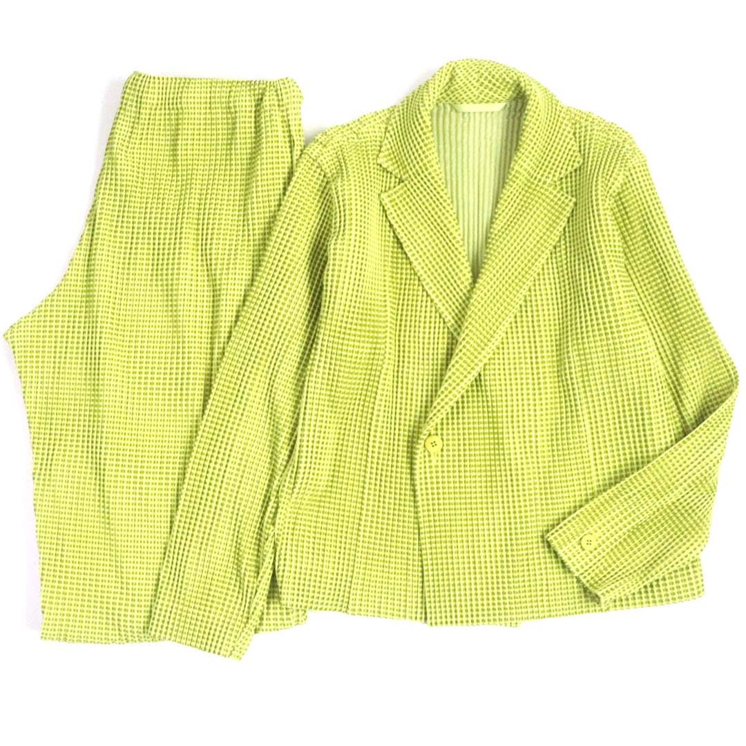 Discounted Excellent HOMME PLISSE ISSEY MIYAKE two-piece set Jacket and Pants 1