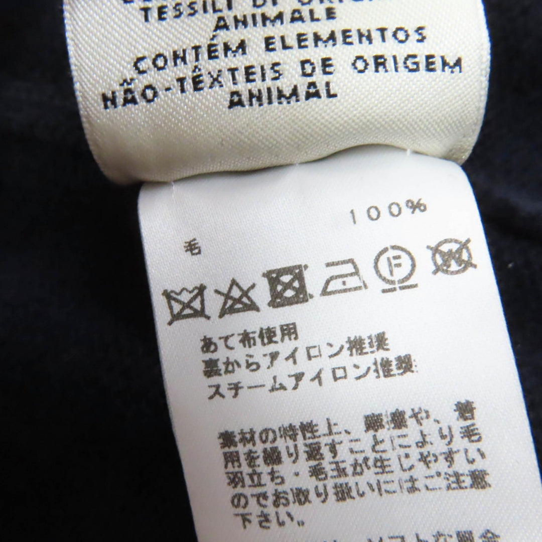 Discounted 
 Great HERMES cardigan H Pattern Serie Button Long Sleeve Knit Navy wool Women 34