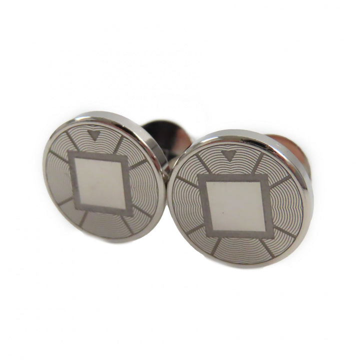 Cartier Cufflinks cufflinks Logo engraved round cufflinks Silver AG925 mens