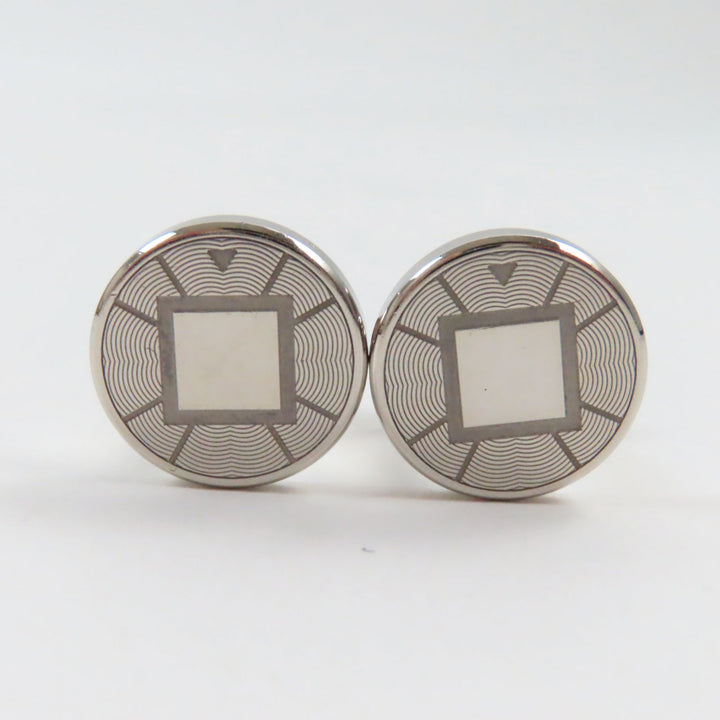 Cartier Cufflinks cufflinks Logo engraved round cufflinks Silver AG925 mens