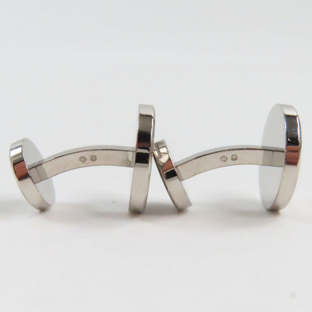 Cartier Cufflinks cufflinks Logo engraved round cufflinks Silver AG925 mens