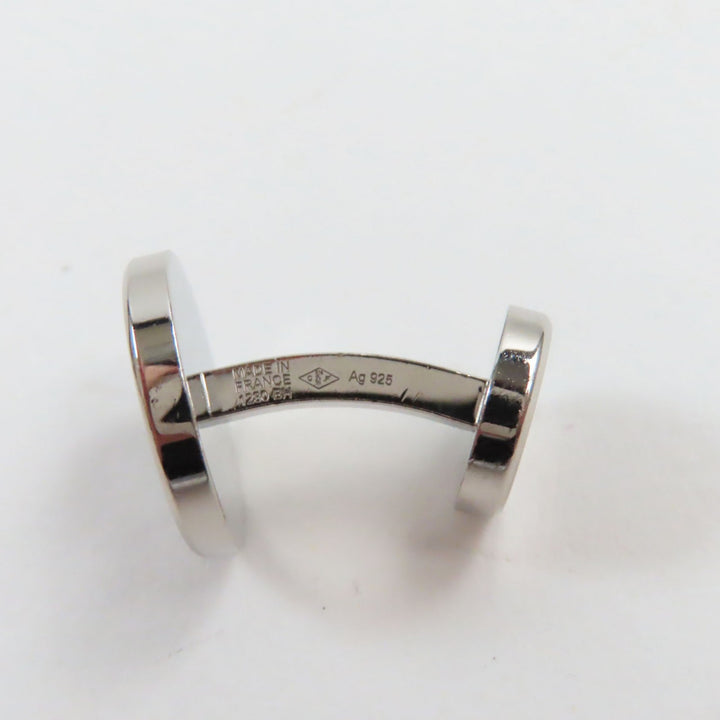 Cartier Cufflinks cufflinks Logo engraved round cufflinks Silver AG925 mens