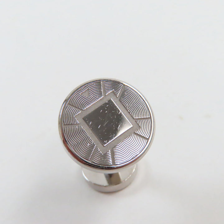 Cartier Cufflinks cufflinks Logo engraved round cufflinks Silver AG925 mens