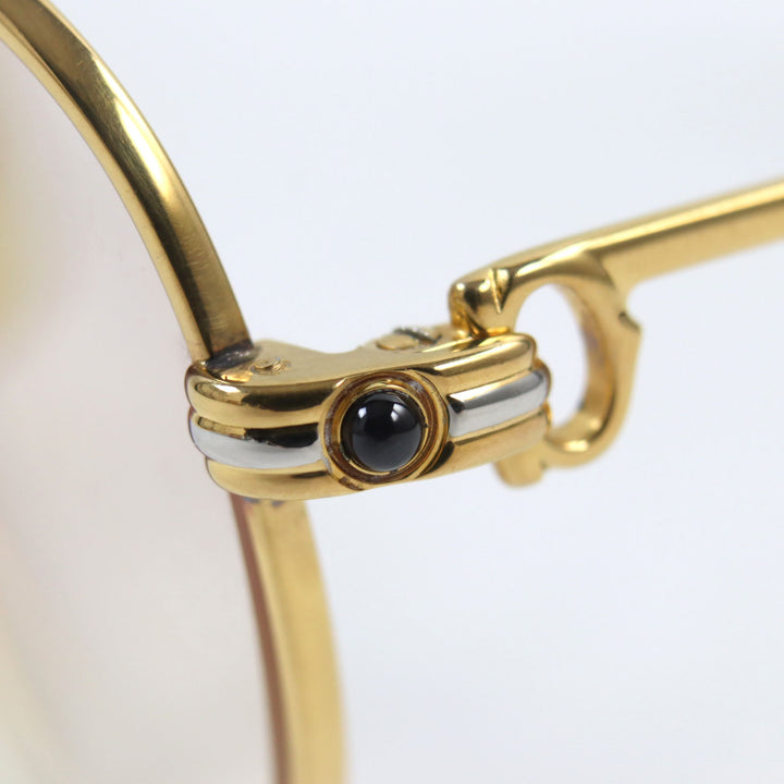 Cartier sunglasses Vintage Logo Metal Teardrop Prescription Lens Gold bordeaux