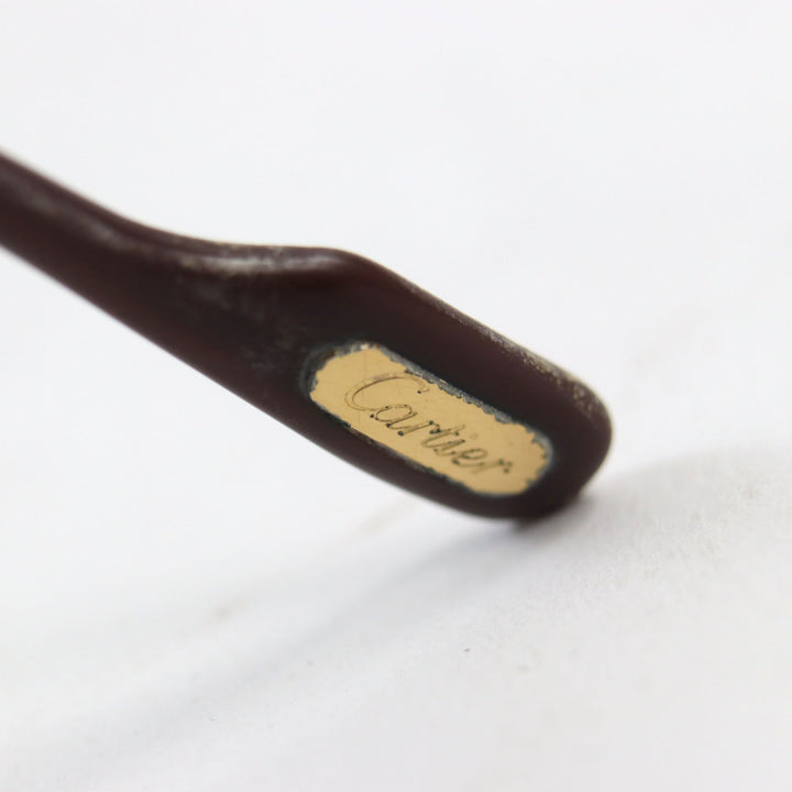 Cartier sunglasses Vintage Logo Metal Teardrop Prescription Lens Gold bordeaux