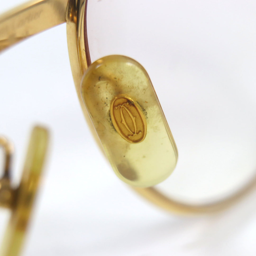 Cartier sunglasses Vintage Logo Metal Teardrop Prescription Lens Gold bordeaux