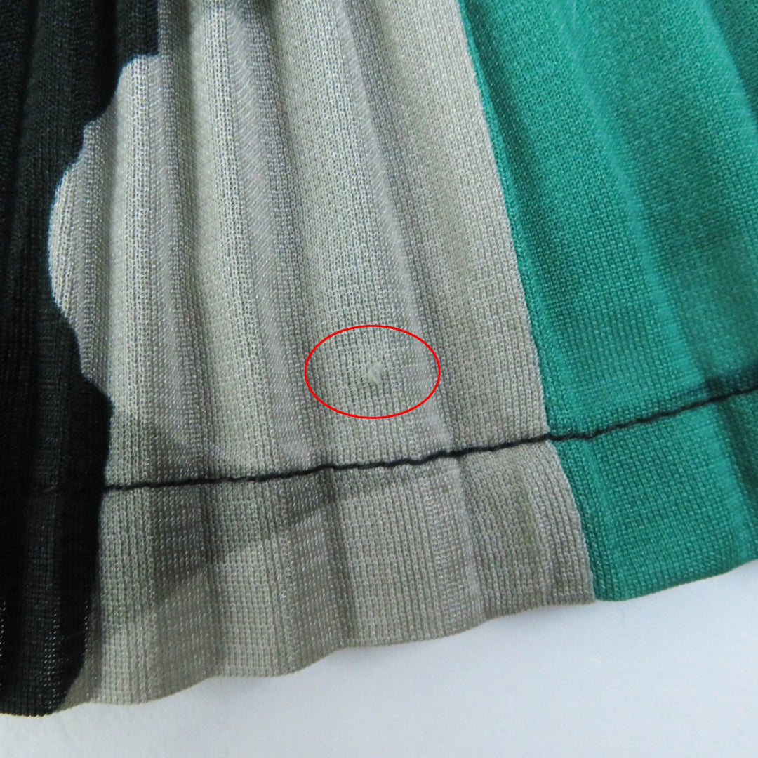 Excellent PLEATS PLEASE Pleated skirt Backgammon Dot Pattern green 5 PP73-JG615
