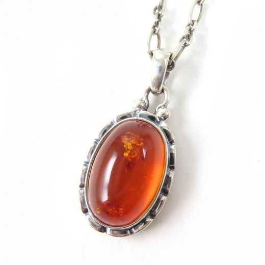 Discounted Great Georg Jensen Necklace 2001 Year Pendant Silver orange AG925 Women