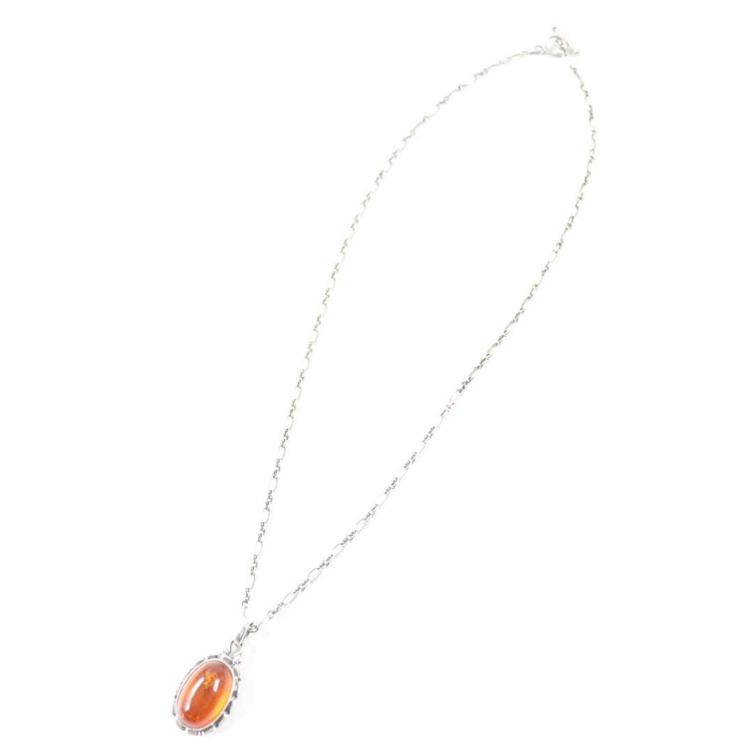 Discounted Great Georg Jensen Necklace 2001 Year Pendant Silver orange AG925 Women