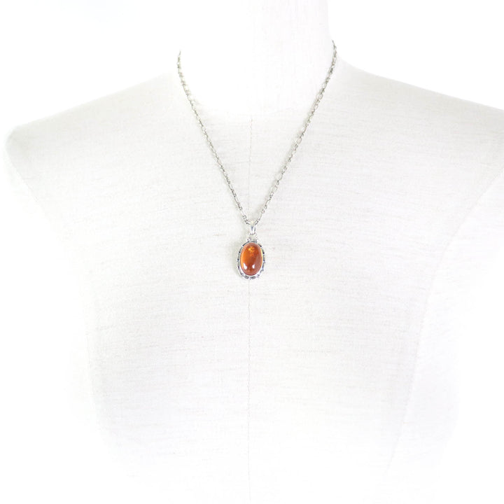 Discounted Great Georg Jensen Necklace 2001 Year Pendant Silver orange AG925 Women