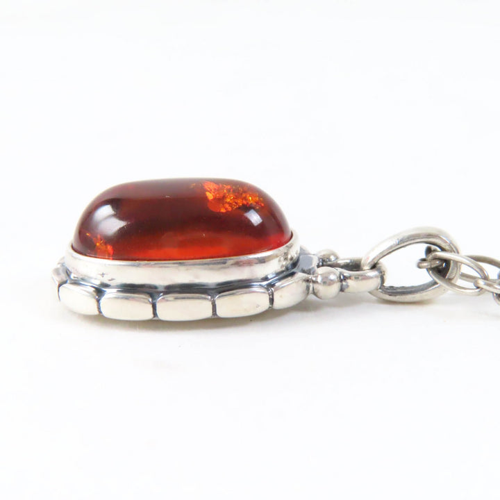 Discounted Great Georg Jensen Necklace 2001 Year Pendant Silver orange AG925 Women