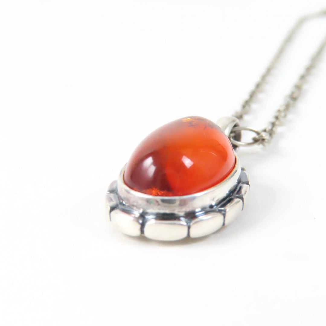 Discounted Great Georg Jensen Necklace 2001 Year Pendant Silver orange AG925 Women