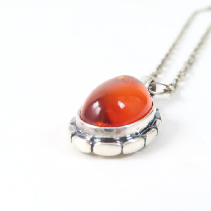Discounted Great Georg Jensen Necklace 2001 Year Pendant Silver orange AG925 Women