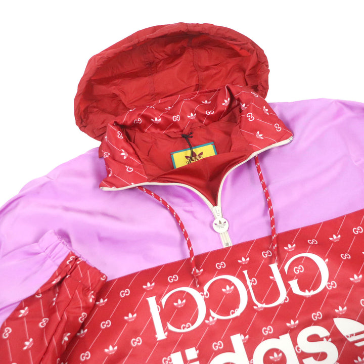 Discounted Excellent GUCCI×adidas Blouson Trefoil Hooded Anorak Parka multicolor mens 46