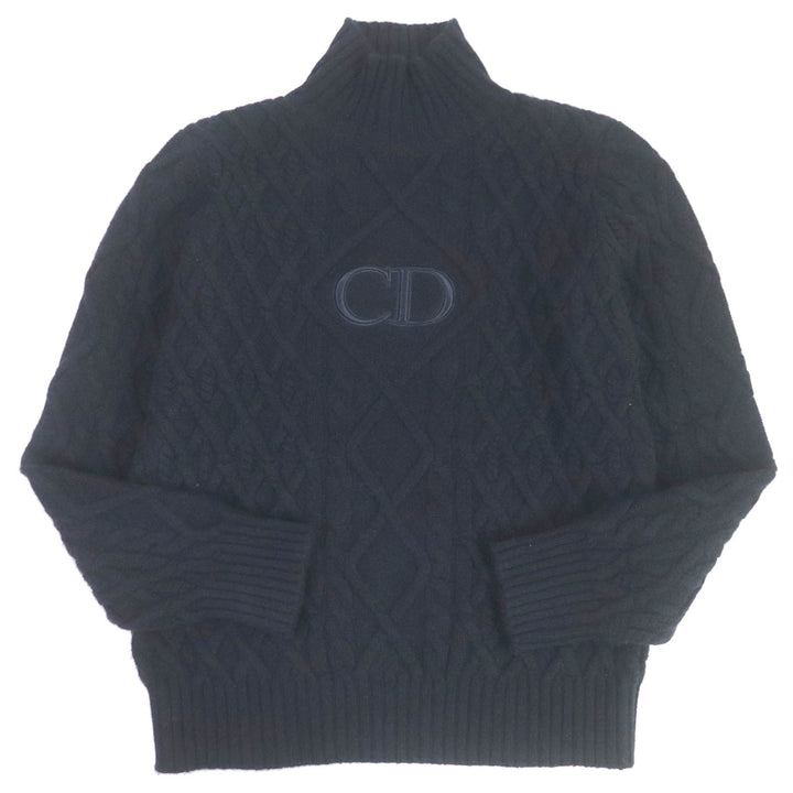 Excellent DIOR sweater CD logo embroidered cashmere mens M 113M616AT183