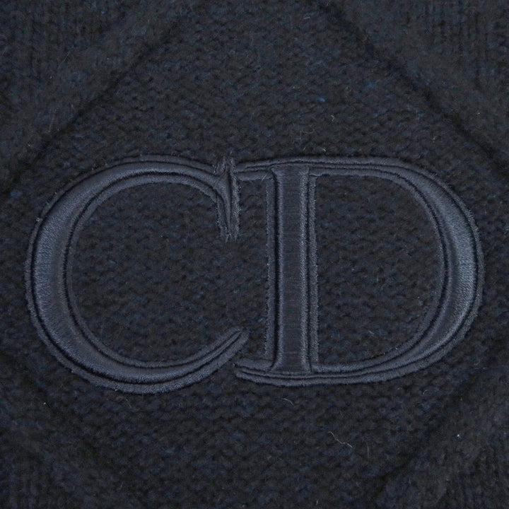 Excellent DIOR sweater CD logo embroidered cashmere mens M 113M616AT183