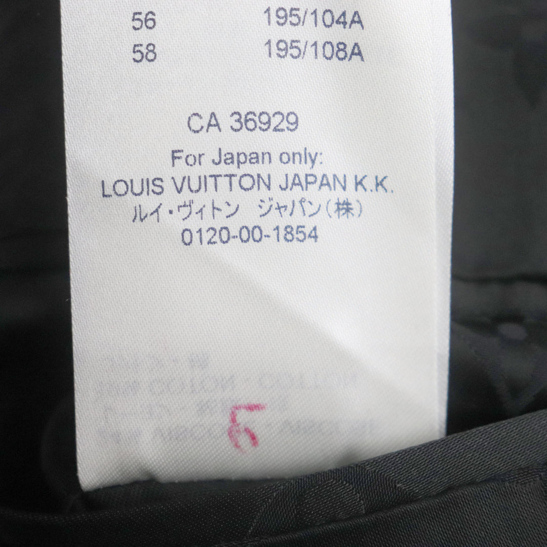 Excellent LOUIS VUITTON Chester coat Madras check monogram logo button mens 48