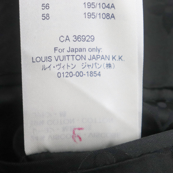 Excellent LOUIS VUITTON Chester coat Madras check monogram logo button mens 48