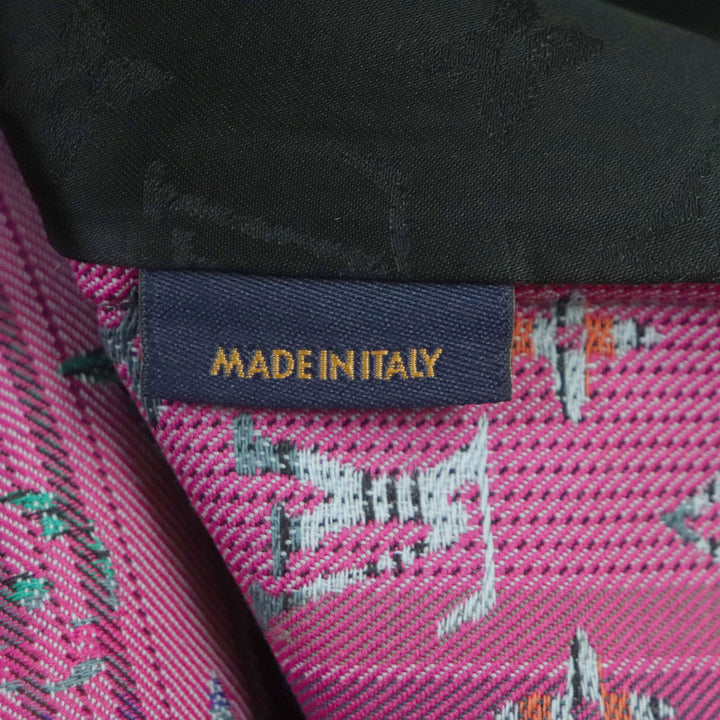 Excellent LOUIS VUITTON Chester coat Madras check monogram logo button mens 48