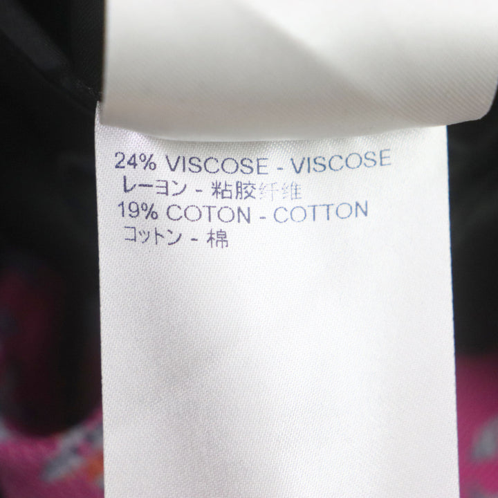 Excellent LOUIS VUITTON Chester coat Madras check monogram logo button mens 48