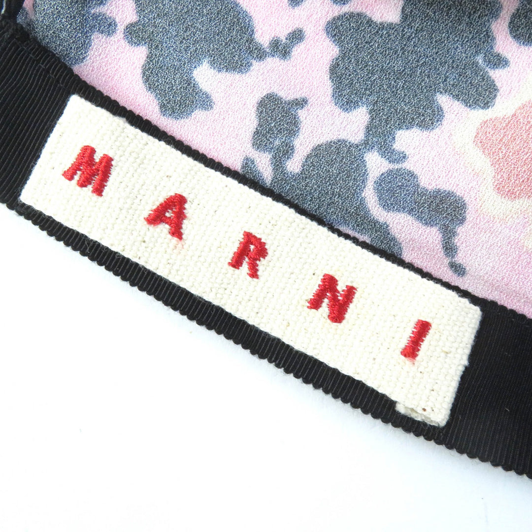 Discounted 
 Excellent MARNI two-piece set All-over print crew neck long sleeve top asymmetrical long skirt pink Rayon Women 36