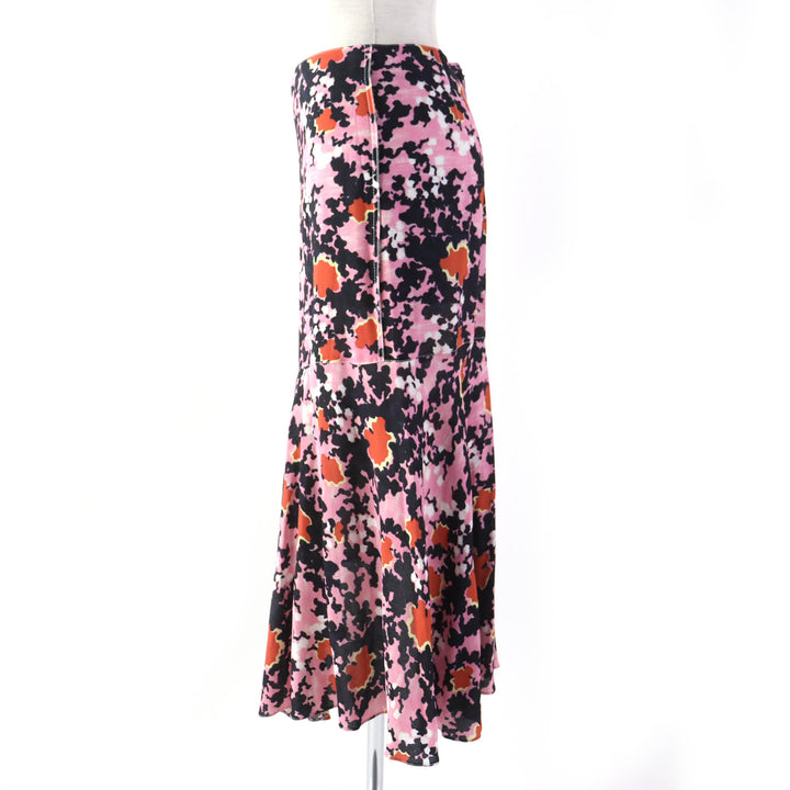 Discounted 
 Excellent MARNI two-piece set All-over print crew neck long sleeve top asymmetrical long skirt pink Rayon Women 36