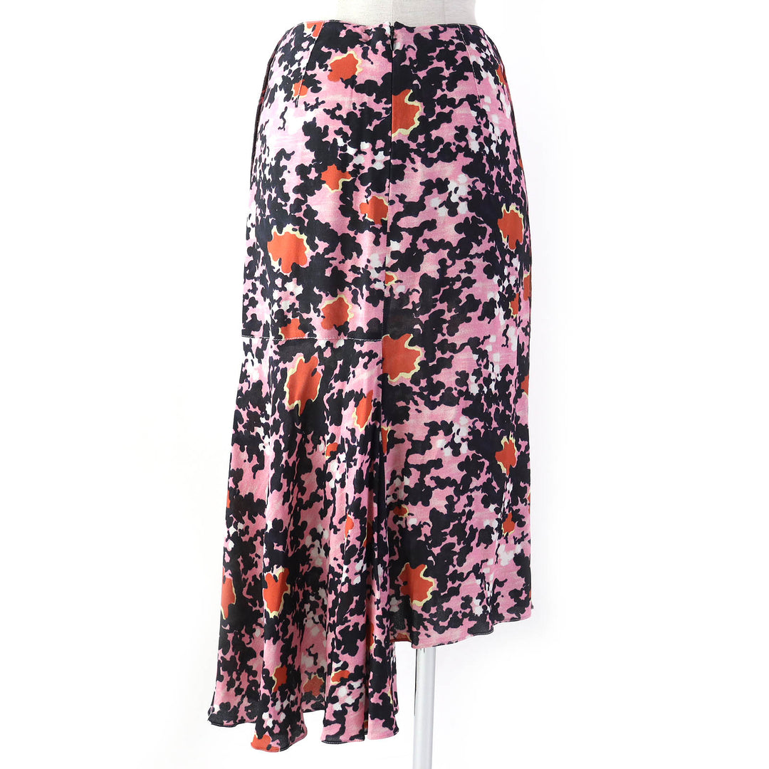 Discounted 
 Excellent MARNI two-piece set All-over print crew neck long sleeve top asymmetrical long skirt pink Rayon Women 36