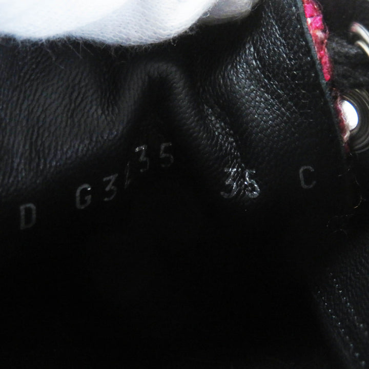 Discounted Excellent CHANEL Low cut sneakers with sequins and F pearls Pink black Women 35