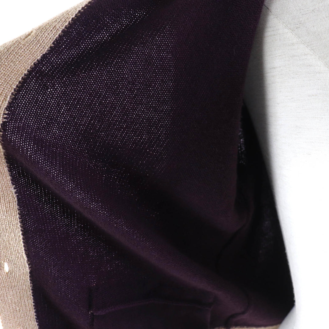 Discounted Pristine CHANEL cardigan With keyhole button PLUM cashmere Women 38 17A P57065