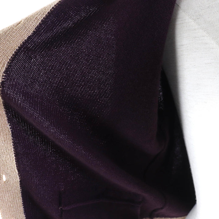 Discounted Pristine CHANEL cardigan With keyhole button PLUM cashmere Women 38 17A P57065