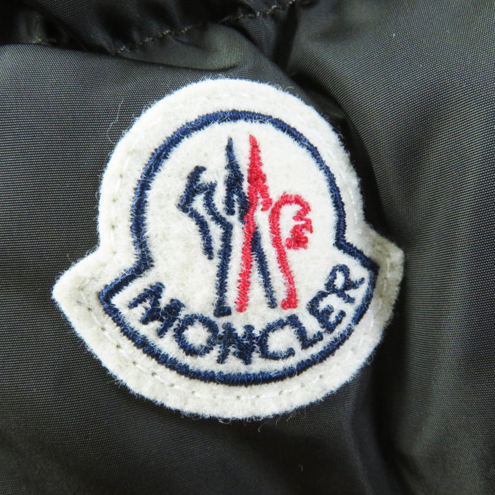 Great MONCLER down coat TALEVE Talev with leather detailing Dark khaki Women