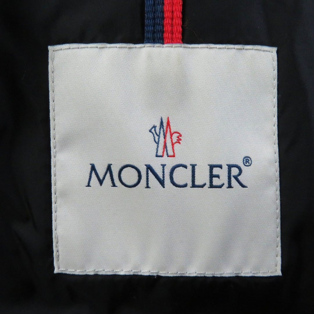 Great MONCLER down coat TALEVE Talev with leather detailing Dark khaki Women