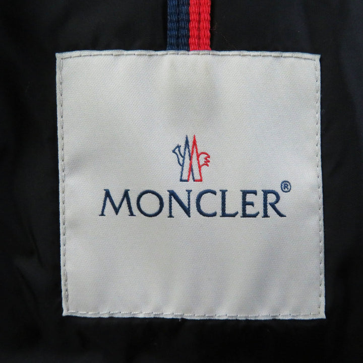Great MONCLER down coat TALEVE Talev with leather detailing Dark khaki Women