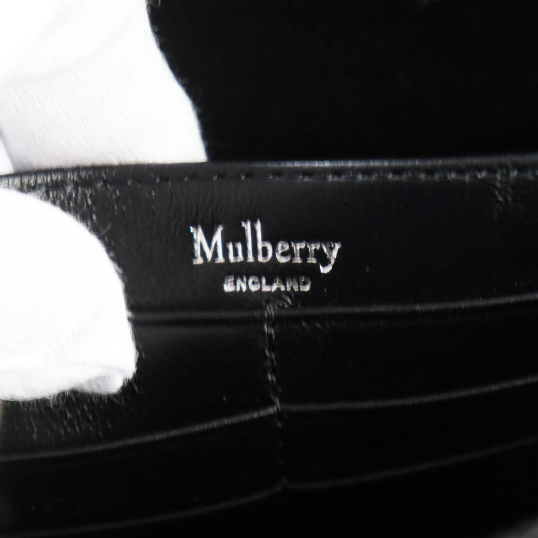 Pristine MULBERRY Clutch bag Camouflage Pattern Pouch Business Bag with Logo Navy leather mens RL5593