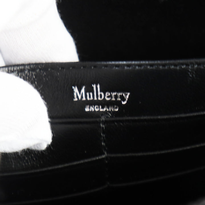 Pristine MULBERRY Clutch bag Camouflage Pattern Pouch Business Bag with Logo Navy leather mens RL5593