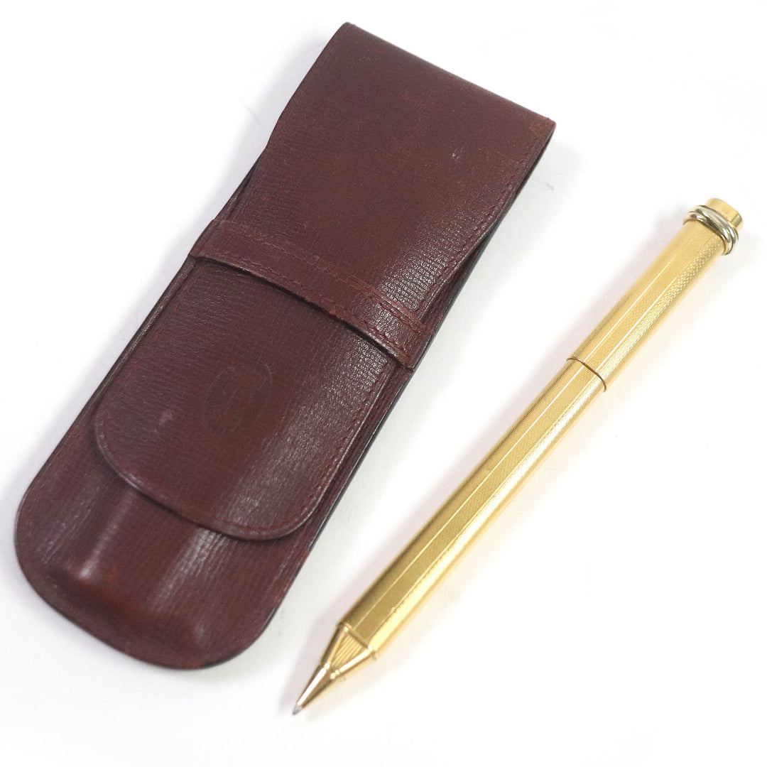 Great Cartier Ballpoint pen Trinity all-over print cap style gold mens