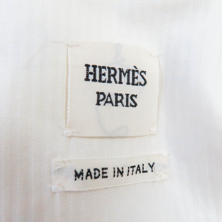 Discounted Pristine HERMES Denim Jacket Chaine d'Ancre full print Whitenavy cotton Women34