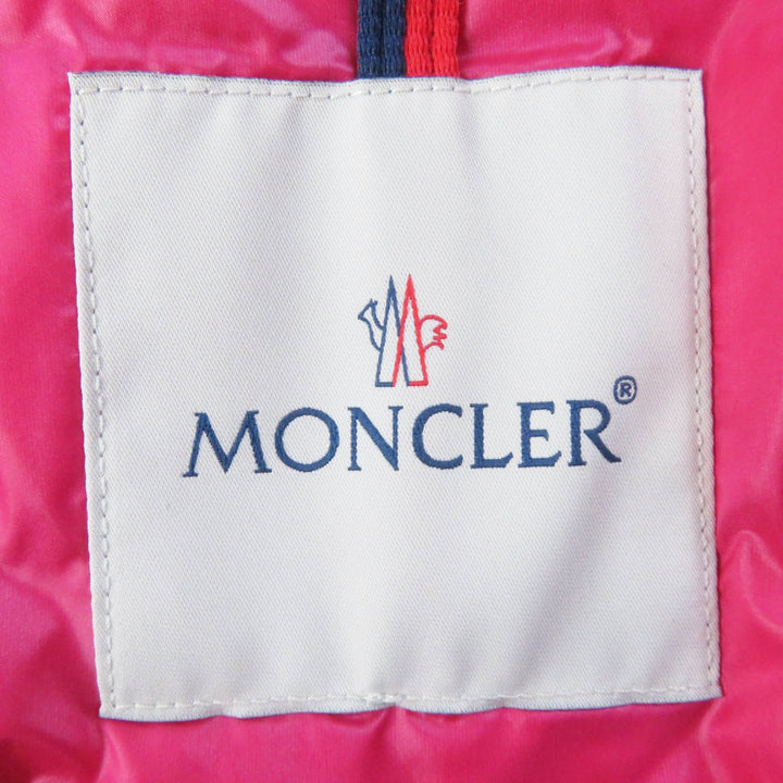 Pristine MONCLER Down vest GLYGOS Patch and hood pink Nylon Women 0