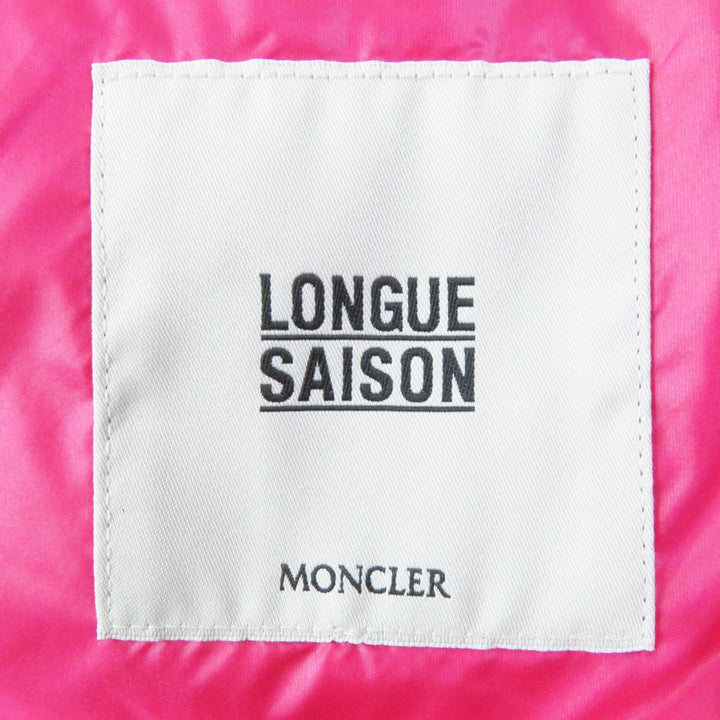 Pristine MONCLER Down vest GLYGOS Patch and hood pink Nylon Women 0