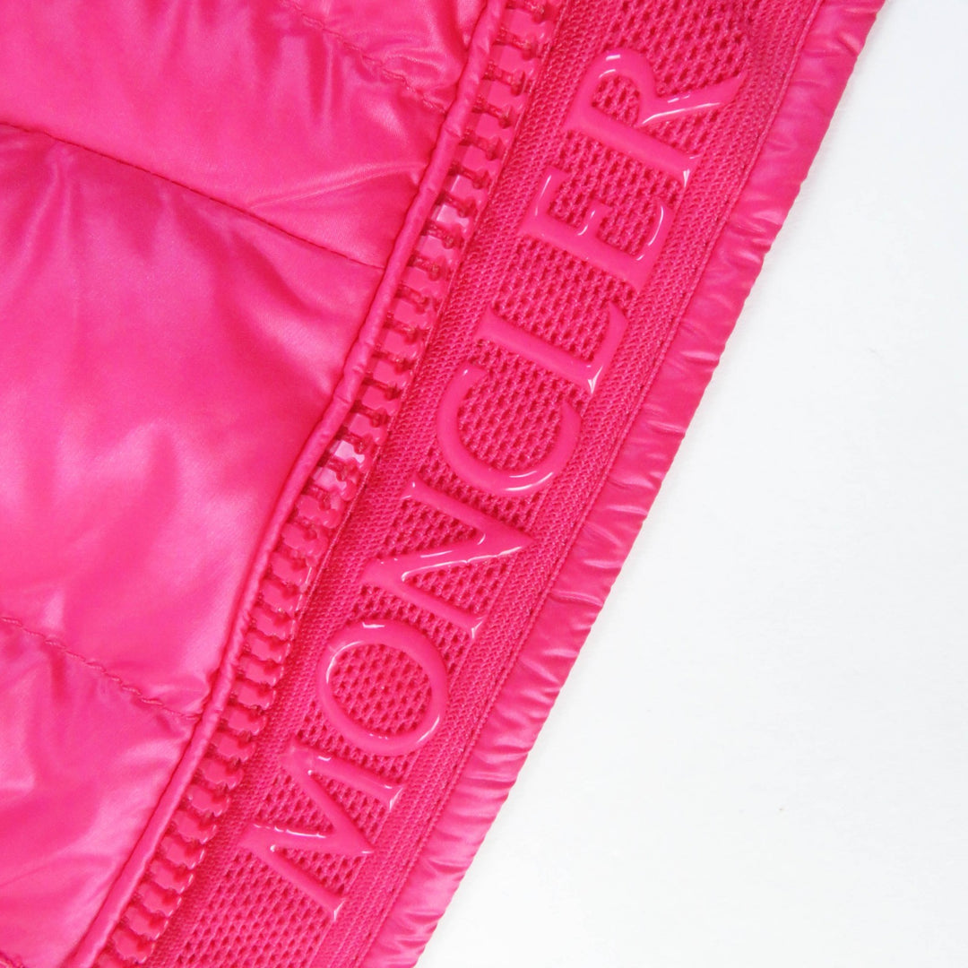 Pristine MONCLER Down vest GLYGOS Patch and hood pink Nylon Women 0