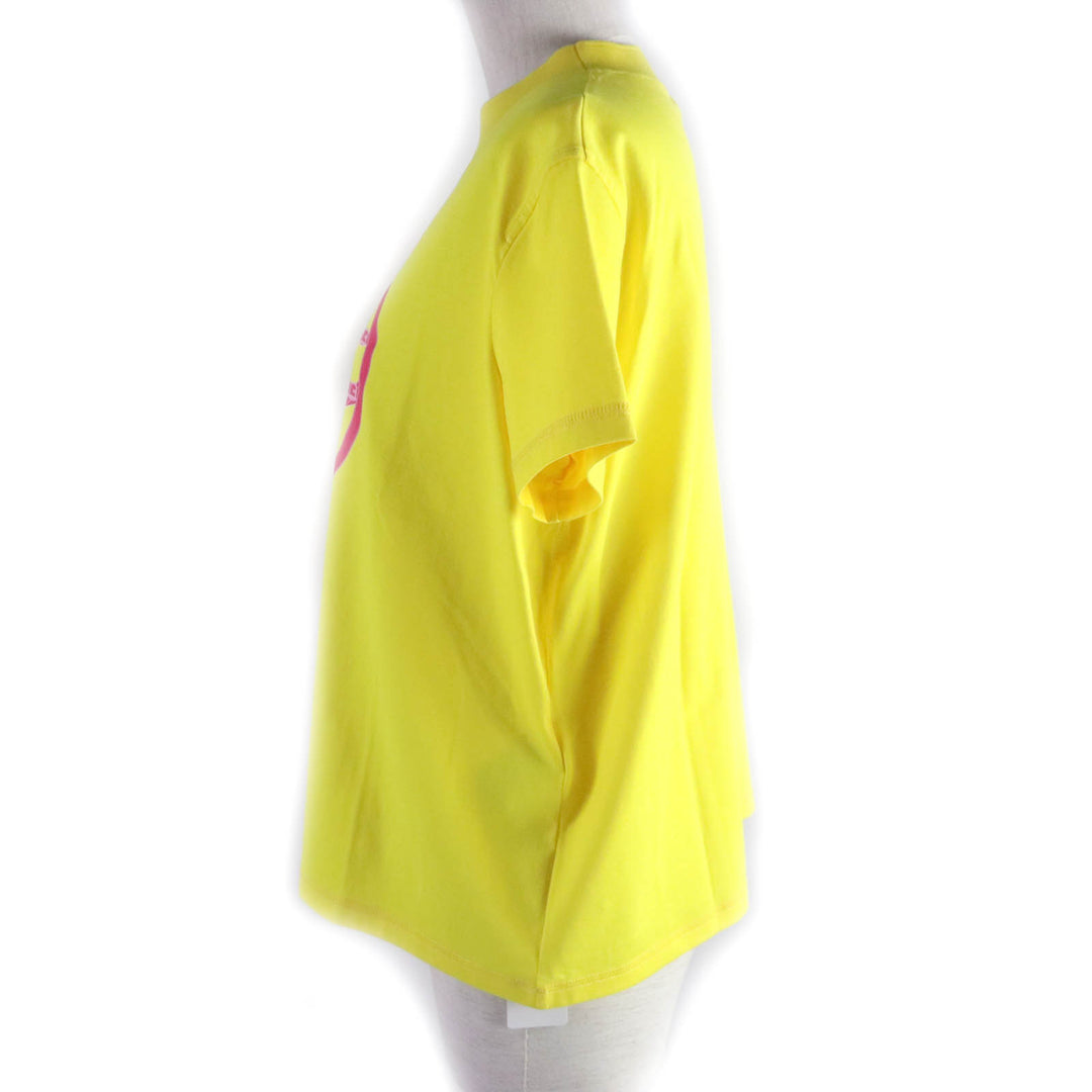 Pristine HERMES T-shirt La PROMENADE du matin Morning walk yellow cotton 34