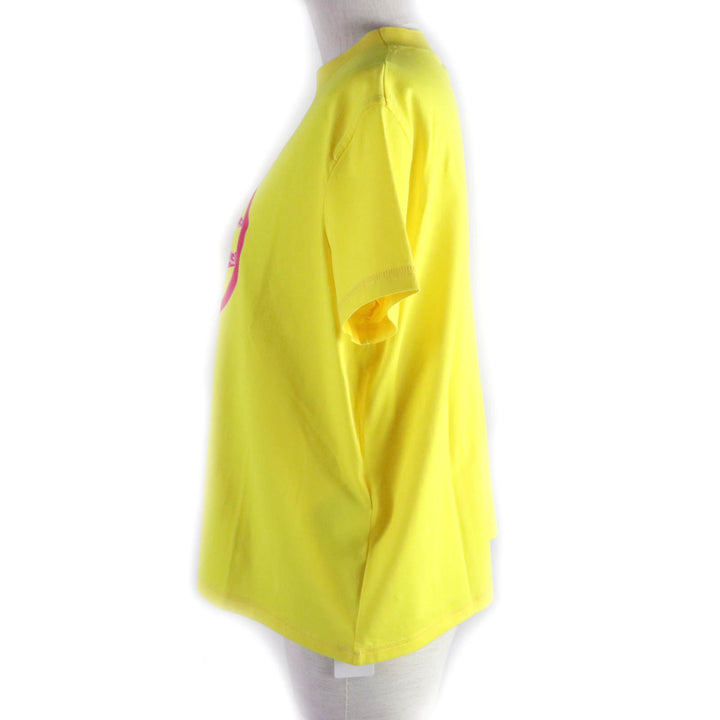 Pristine HERMES T-shirt La PROMENADE du matin Morning walk yellow cotton 34