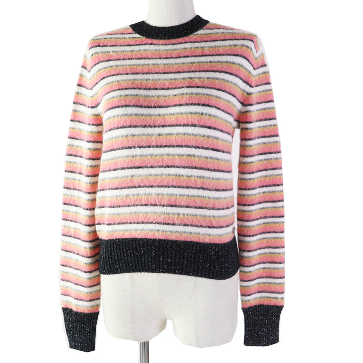 CHANEL knit COCO Mark plate included Pink alpaca Women 34 22A P72906