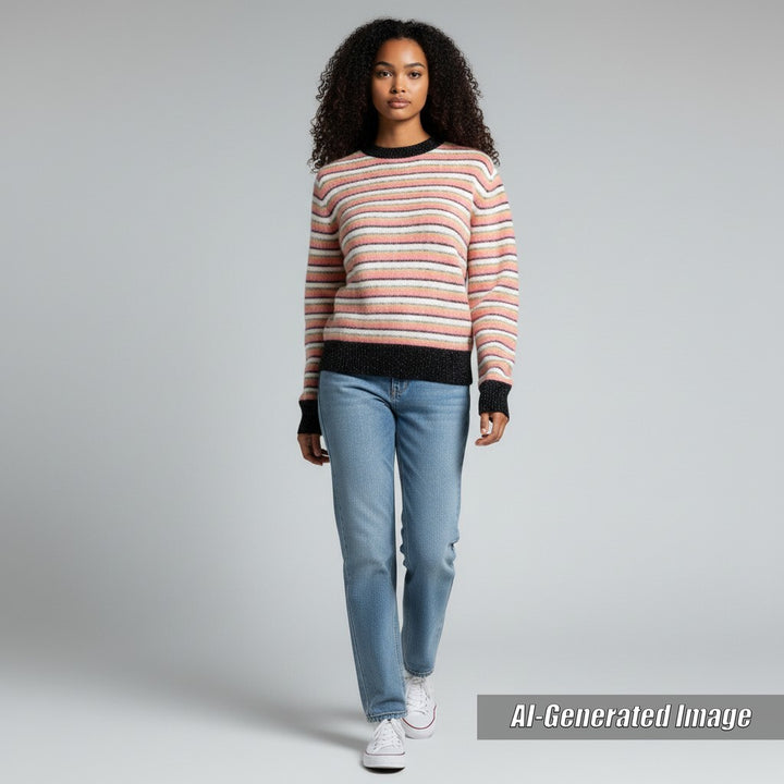 CHANEL knit COCO Mark plate included Pink alpaca Women 34 22A P72906