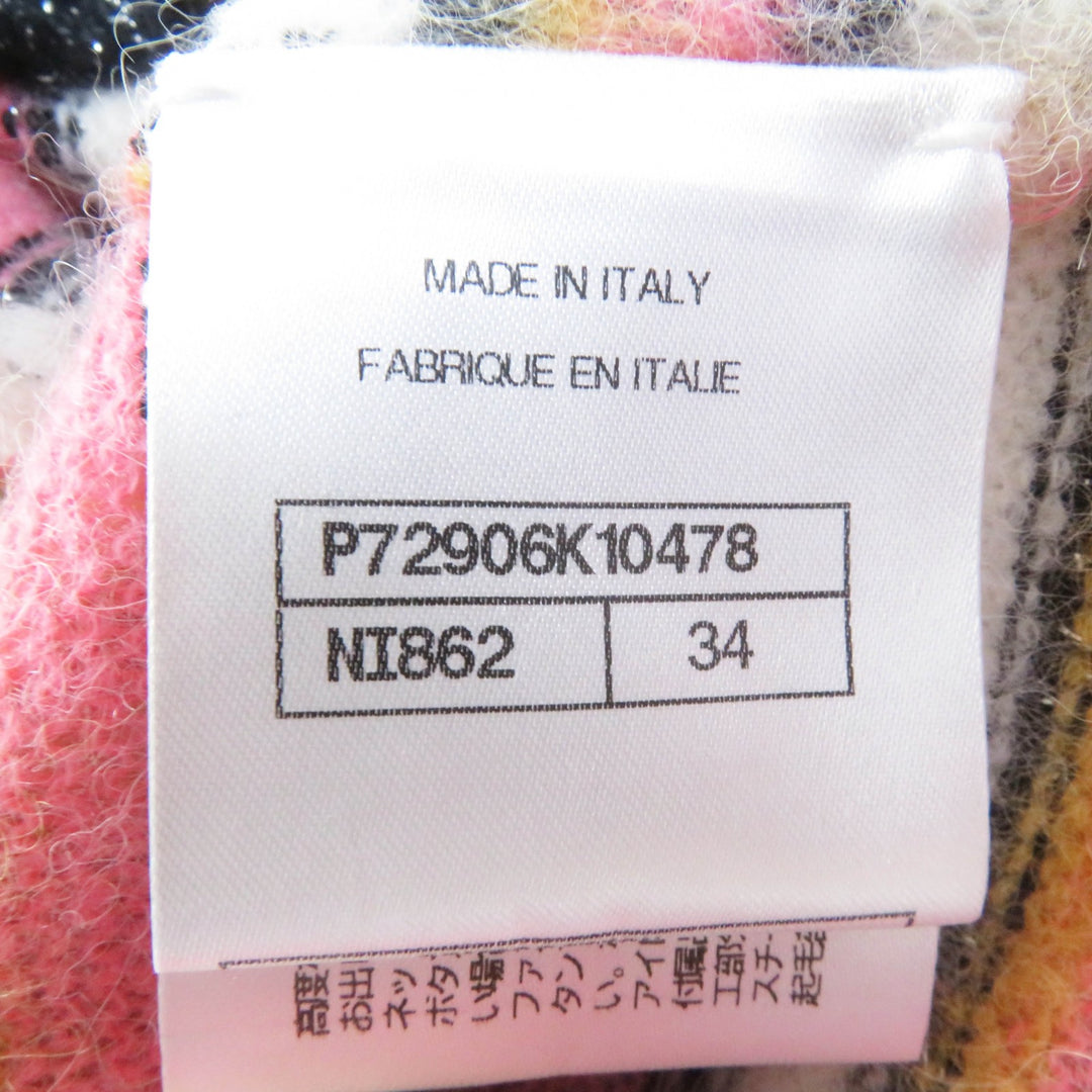 CHANEL knit COCO Mark plate included Pink alpaca Women 34 22A P72906