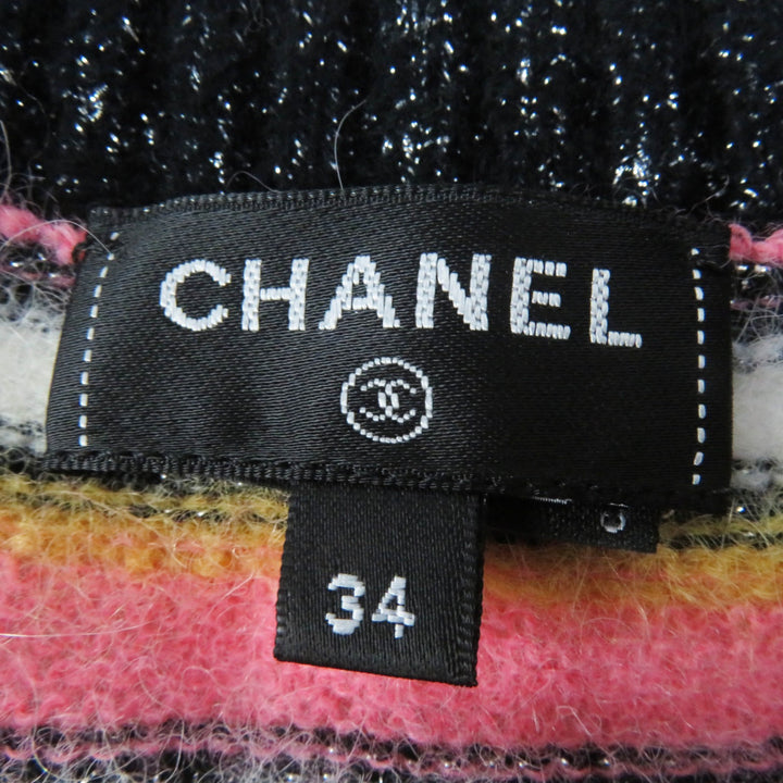 CHANEL knit COCO Mark plate included Pink alpaca Women 34 22A P72906