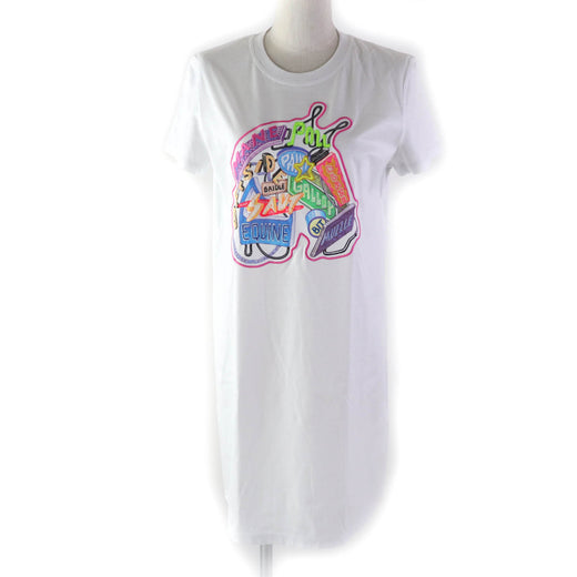 Discounted Pristine HERMES one piece Embroidered Crew Neck ShortSleeve T-Shirt white 36