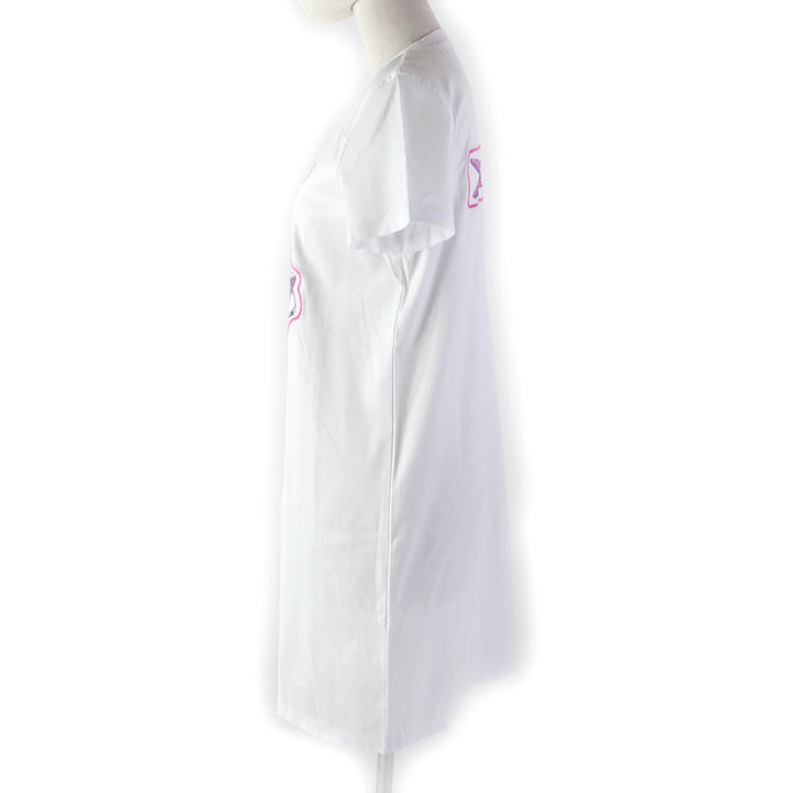 Discounted Pristine HERMES one piece Embroidered Crew Neck ShortSleeve T-Shirt white 36
